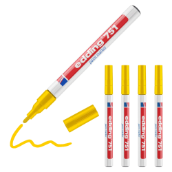 5 x edding 751 Lackmarker Gelb im Set