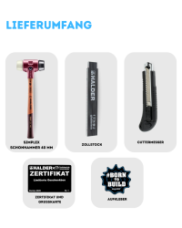 HALDER Geschenkbox SIMPLEX Schonhammer Ø 40 mm mit...