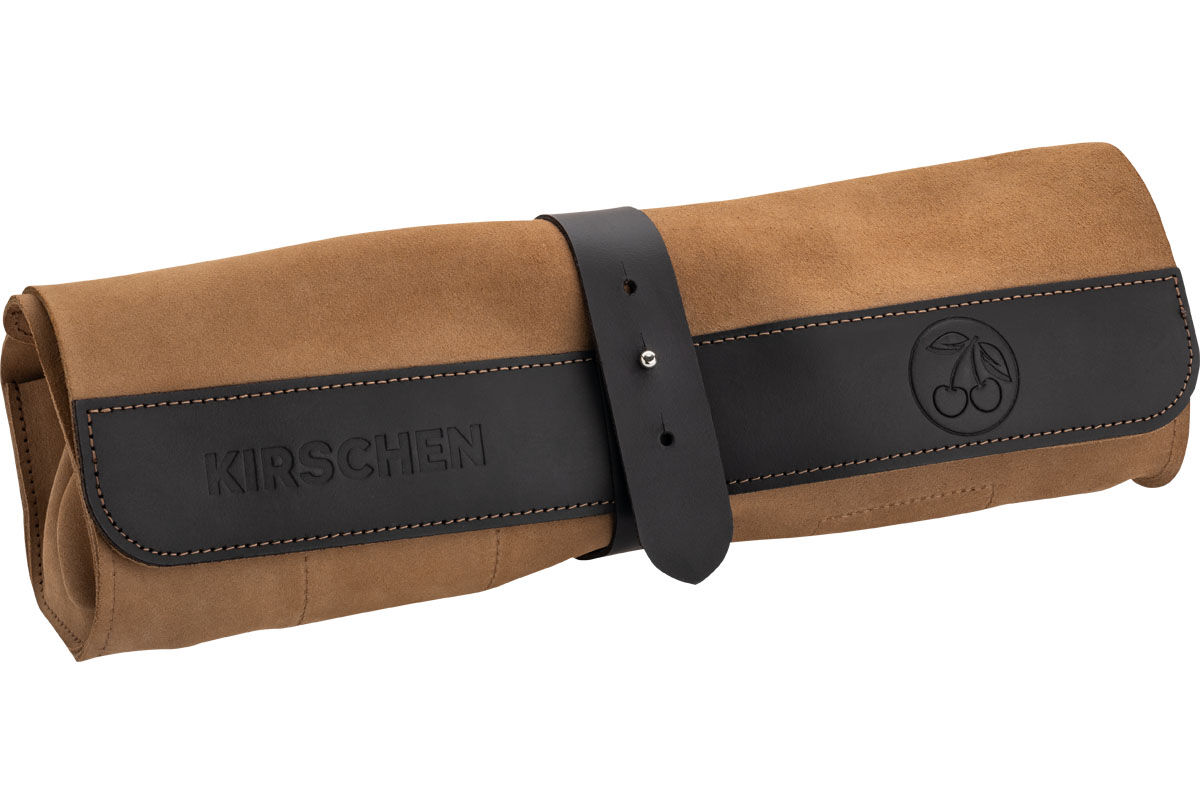 KIRSCHEN Veloursleder-Rolltasche NERO leer für Zimmermansbeitel 4 Fächer 3501958