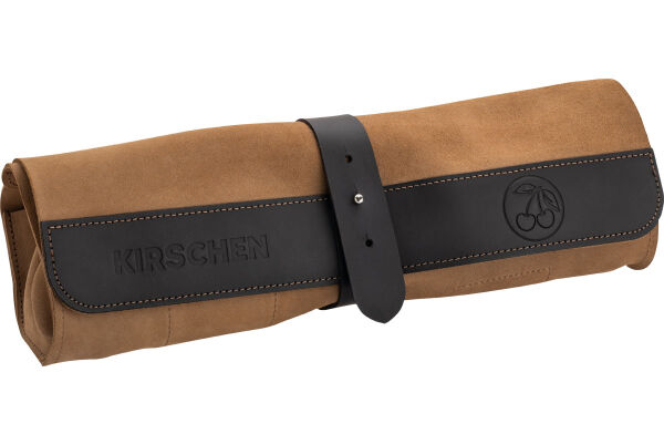 KIRSCHEN Veloursleder-Rolltasche NERO leer für Zimmermansbeitel 4 Fächer 3501958
