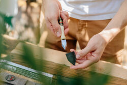 KIRSCHEN WOODWORKER Essentials Set 2 - Stechbeitelsatz 6-10-12-16-20-26 mm in Ledertasche + Holzhammer + Anreißmesser 1821000 | Gravur möglich
