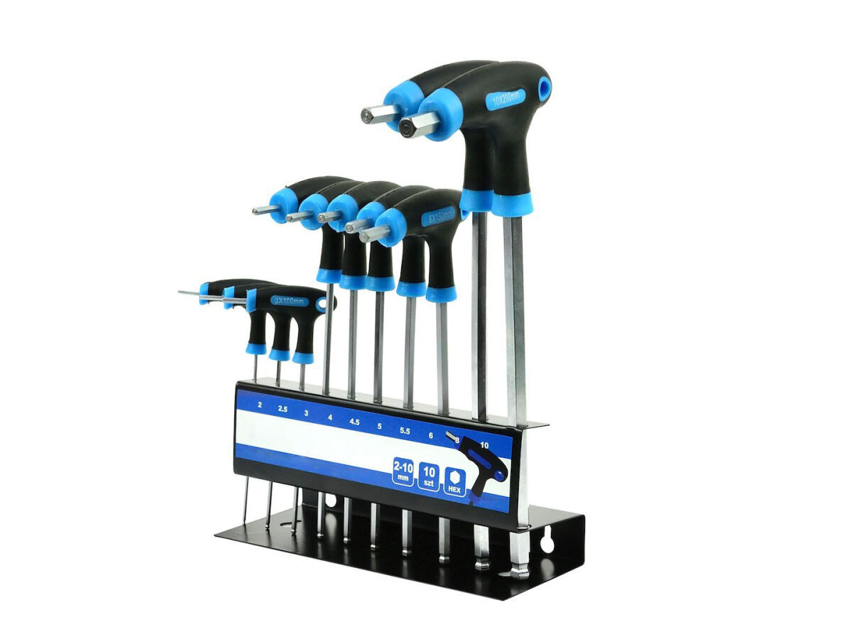 der kleine Handwerker Innensechskant-Stiftschlüssel-Satz T-Griff – 10-tlg. 2–10 Mm