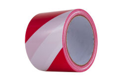Absperrband rot/weiß – 75 mm × 100 m