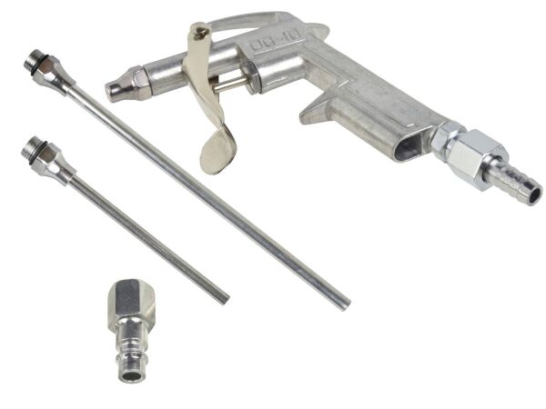 Druckluft-Ausblaspistole 5-tlg. – mit 90 mm & 180 mm Verlängerung + Adapter