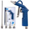 Druckluft-Ausblaspistole 5-tlg. mit 3 Düsen 20/100/180 mm + Anschlusskupplungen