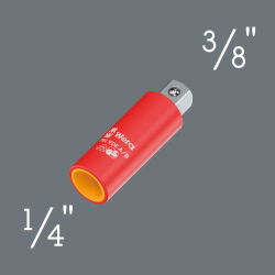 Wera 781 A/B VDE Verbindungsteil isoliert 1/4" auf 3/8" Stecknuss Adapter