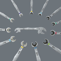 Wera 6006 Joker S/L selbstjustierender Doppelmaulschlüssel 10-13 mm + 16-19 mm / 7/16"-1/2" + 5/8"-3/4"