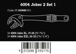 Wera 6004 Joker 2 Set 1 selbstjustierender Maulschlüssel 19-32 mm / 3/4"-1 1/4"