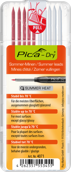 Pica Dry 10 x Ersatzminen Sommer Set 5 x Rot 5 x Weiß wasserfest