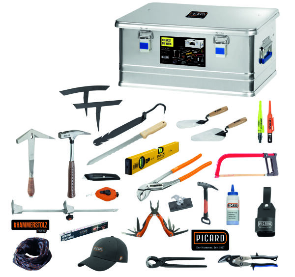 PICARD Starter Set Dachdecker in Aluminium-Box 28-teilig Nr. 0070021-011