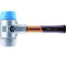 HALDER SIMPLEX Schonhammer Ø 60 mm TPE-soft blau / TPE-mid grau kurzer Stiel mit Aluminiumgehäuse | Gravur möglich