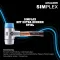 HALDER SIMPLEX Schonhammer Ø 60 mm TPE-soft blau / TPE-mid grau kurzer Stiel mit Aluminiumgehäuse | Gravur möglich