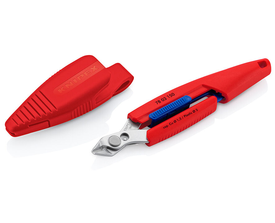 KNIPEX 78 03 150 V01 Slim Knips 150 mm mit Holster INOX-Chirurgenstahl