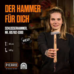 PICARD EST 1857 Schlosserhammer 300g in Geschenkverpackung | Gravur möglich