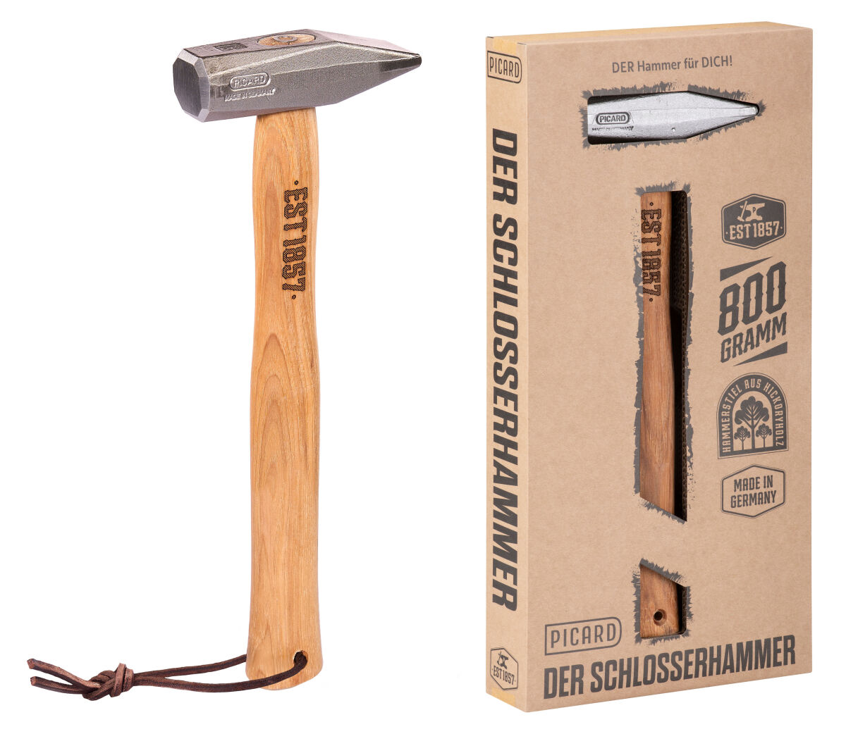 PICARD EST 1857 Schlosserhammer 800g in Geschenkverpackung | Gravur möglich