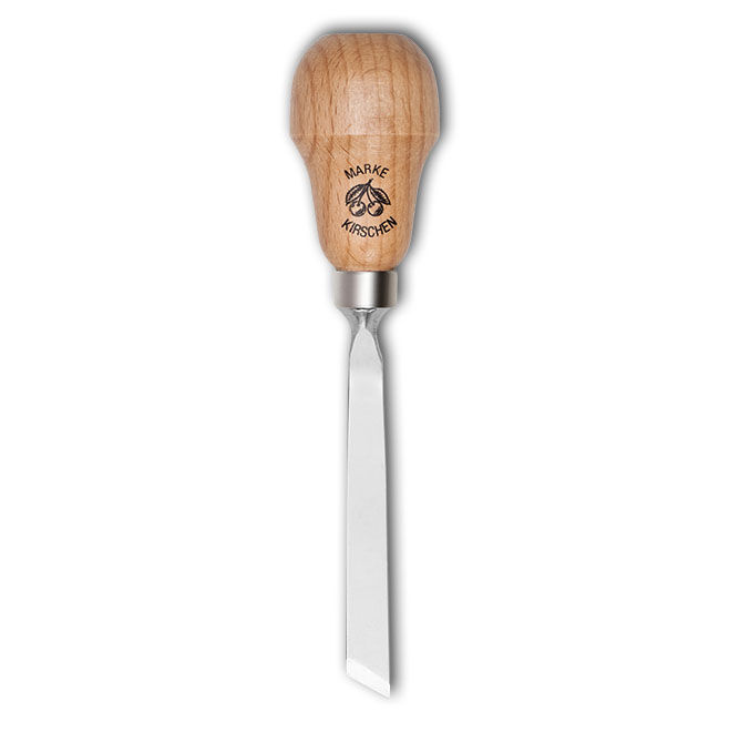 KIRSCHEN Kerbschnitzbeitel mit Rotbuchenheft 2 mm Stich 1 schräg Birnenform 5602002