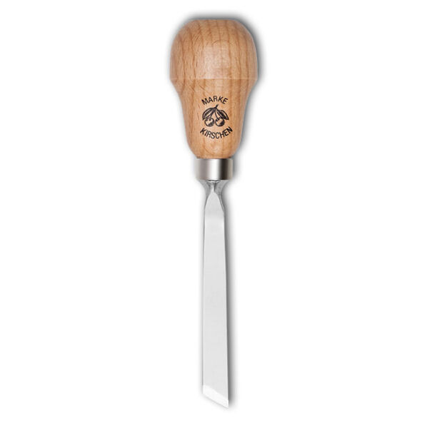 KIRSCHEN Kerbschnitzbeitel mit Rotbuchenheft 10 mm Stich 1 schräg Birnenform 5602010