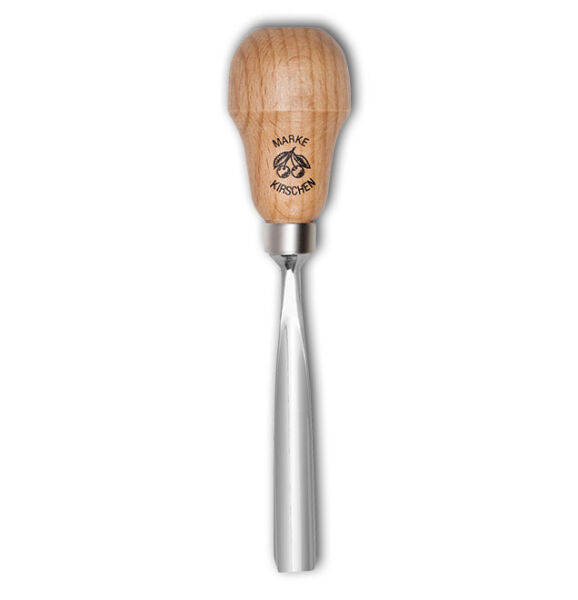 KIRSCHEN Kerbschnitzbeitel mit Rotbuchenheft 8 mm Stich 8 gerade mittlere Höhlung Birnenform 5608008