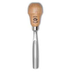 KIRSCHEN Kerbschnitzbeitel mit Rotbuchenheft 2 mm Stich 8 gebogen mittlere Höhlung Birnenform 5617002