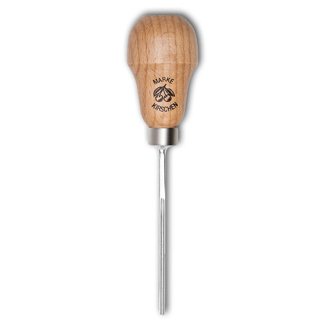 KIRSCHEN Kerbschnitzbeitel mit Rotbuchenheft 2 mm Stich 11 gerade tiefrunde Höhlung Birnenform 5647002