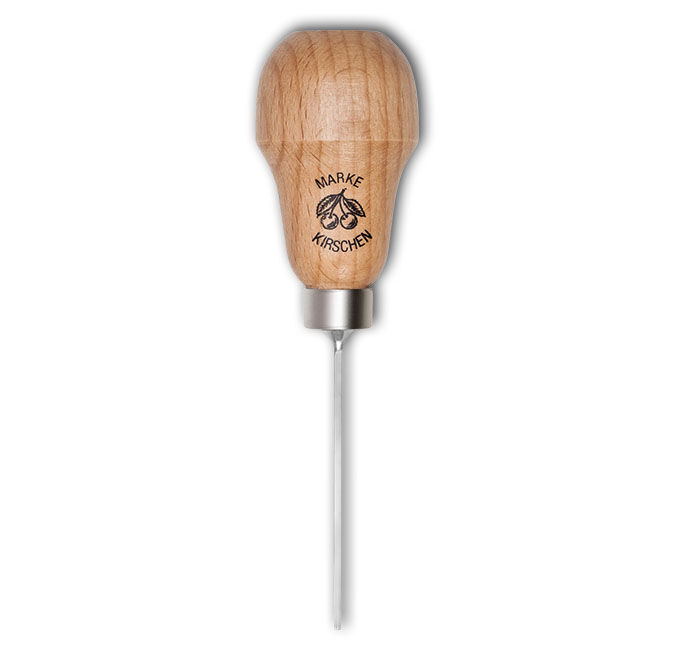 KIRSCHEN Zierschnitzeisen mit Rotbuchenheft 1,5 mm Stich 1 gerade Birnenform 5701000