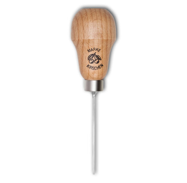 KIRSCHEN Zierschnitzeisen mit Rotbuchenheft 1,5 mm Stich 1 gerade Birnenform 5701000