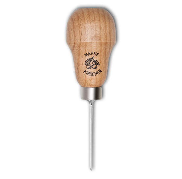 KIRSCHEN Zierschnitzeisen mit Rotbuchenheft 1,5 mm Stich 1 schräg Birnenform 5702000