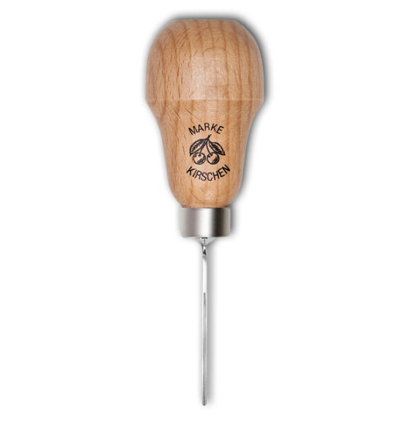KIRSCHEN Zierschnitzeisen mit Rotbuchenheft 0,5 mm Stich 11 gebogen Birnenform 5720005