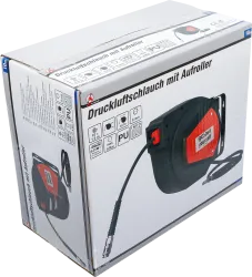 BGS Diy Druckluftschlauch mit Aufroller automatisch 10 m + 1,5 m