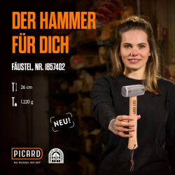 PICARD Geschenkbox EST 1857 Fäustel 1.000g mit Gravur | Exklusives Handwerker Geschenk zu Geburtstag & Jubiläum