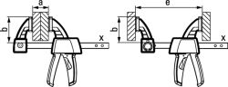BESSEY Einhandzwinge EZS15-8 150 x 80 mm
