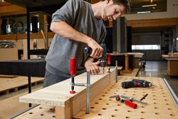 BESSEY Ganzstahl-Tischzwinge GTR16B6 Spannweite 160 mm, Ausladung 60 mm