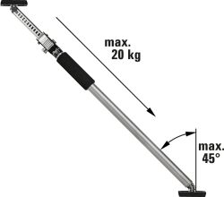BESSEY Deckenstütze und Montagestütze ST125 Verstellweg 750 bis 1250 mm Belastung bis 150 kg