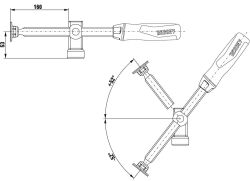 BESSEY Adapter variabel TW28AV Spannweite 160 mm