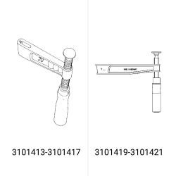 BESSEY Unterteil kpl. TG m. Holzgriff (Auslad. 120 mm)
