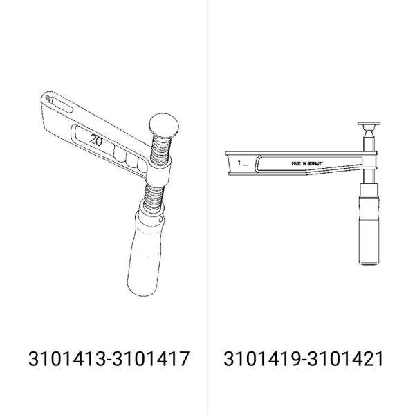 BESSEY Unterteil kpl. TG m. Holzgriff (Auslad. 175 mm)