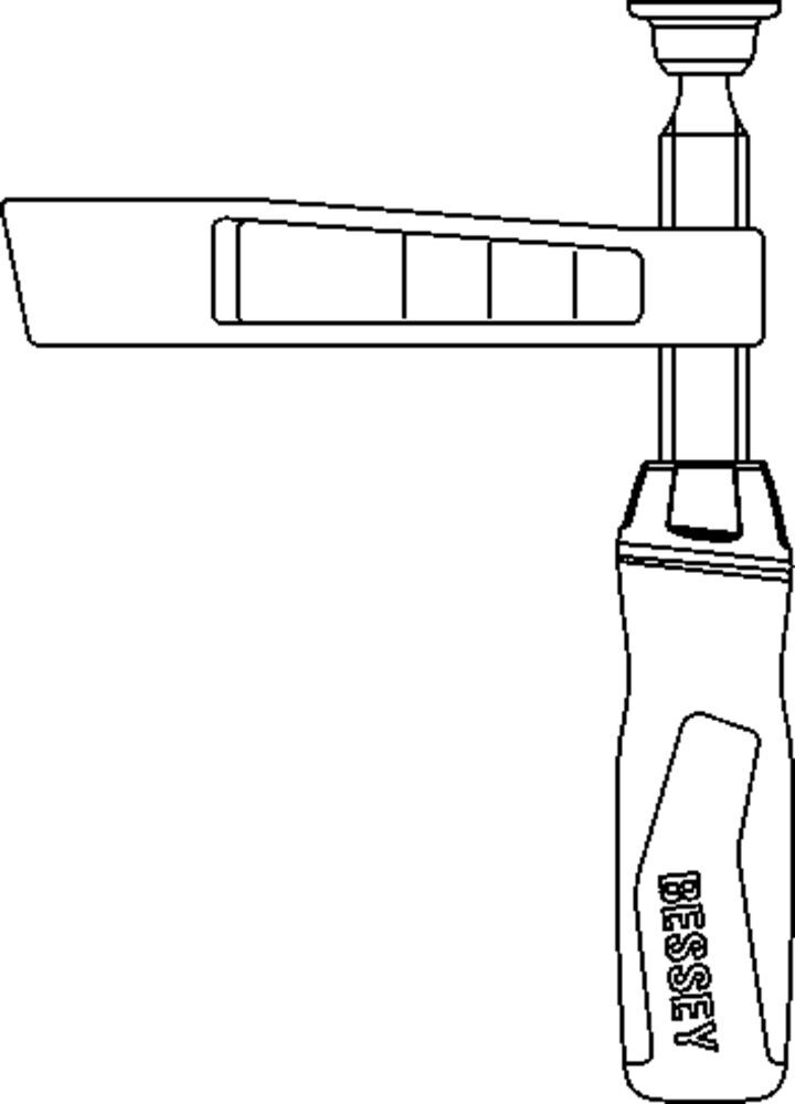BESSEY Unterteil kpl. TG m. 2K-Griff (Auslad. 140 mm)