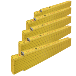 5x STABILA Gliedermaßstab 2 m Holz Type 407 Gelb im...