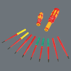 Wera Kraftform Kompakt VDE Safe-Torque Speed Schaltschrank-Set Basic 2 Schraubendreher Set 11-tlg.