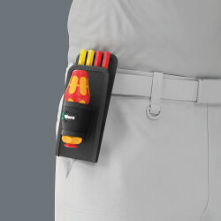 Wera Kraftform Kompakt VDE GO RA 2 Schraubendreher Set mit Holster PH 1 PH 2 Schlitz 0.6x3.5 und 1x5.5 5-tlg.