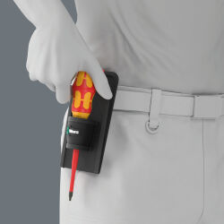 Wera Kraftform Kompakt VDE GO RA 3 Schraubendreher Set mit Holster Innenvierkant 1 und 2 Schlitz 0.6x3.5 und 1x5.5 5-tlg.