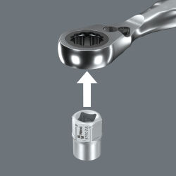 Wera Kraftform Kompakt Zyklop Mini 2 Set 1 Knarre mit Steckschlüsseleinsätzen 1/4" 11-tlg.