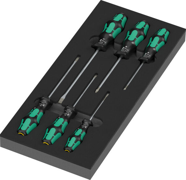 Wera 9718 Schaumstoffeinlage Schraubendreher Kraftform Serie 300 Set 2 mit Werkzeug 7-tlg.