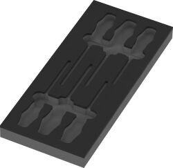Wera 9719 Schaumstoffeinlage Schraubendreher Kraftform Serie 300 Set 3 mit Werkzeug 7-tlg.