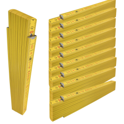 10x STABILA Gliedermaßstab 2 m Holz Type 407 Gelb...