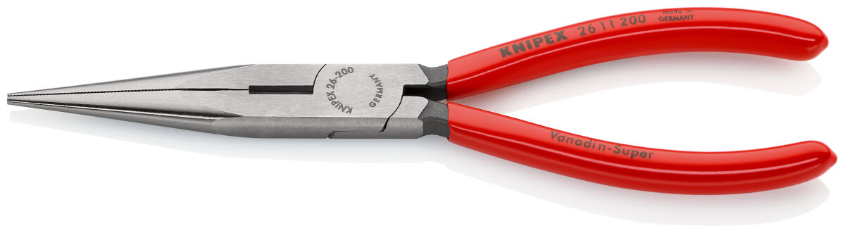 KNIPEX 26 11 200 Flachrundzange mit Schneide Storchschnabelzange