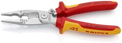 KNIPEX 13 96 200 VDE Elektro-Installationszange 200 mm mit 6 Funktionen isoliert