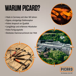 PICARD Latthammer Pink Edition geraute Bahn 760g Nr. 626M in Holzkiste | Gravur möglich