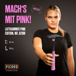 PICARD Latthammer Pink Edition geraute Bahn 760g Nr. 626M in Holzkiste | Gravur möglich