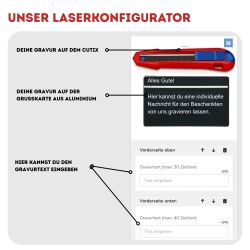 KNIPEX Geschenkbox Elektro-Installation VDE Installationszange BiX Seitenschneider & CutiX mit Gravur inkl. Zollstock | Exklusives Geschenk für Elektriker